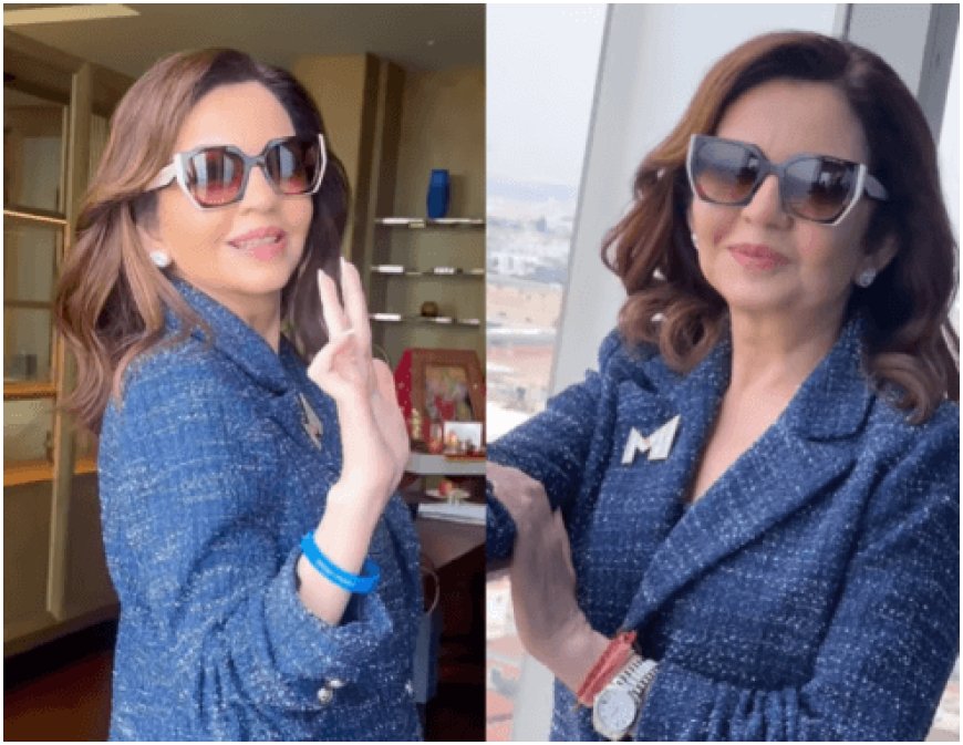 Nita Ambani Radiates Boss Energy at IPL Auction Day 2 with Stunning Denim Blazer Look