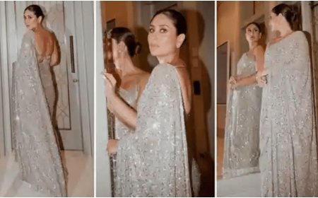 Kareena Kapoor Stuns in Silver Sabyasachi Saree at Filmfare OTT Awards: A Wedding Season Style Inspiration
