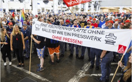Volkswagen Workers Strike in Germany: Employees Protest Wage Cuts and Looming Layoffs