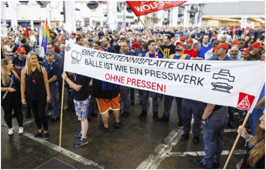 Volkswagen Workers Strike in Germany: Employees Protest Wage Cuts and Looming Layoffs