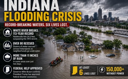 Indiana Flooding: White River Shatters 113-Year Record as Death Toll Rises to Six